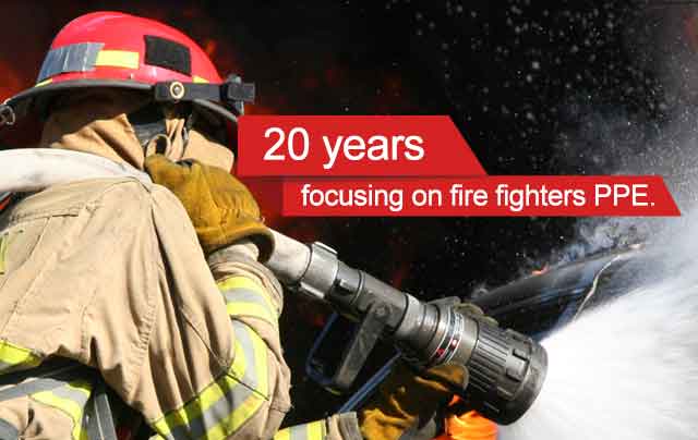 20 years focusing on fire fighters PPE.